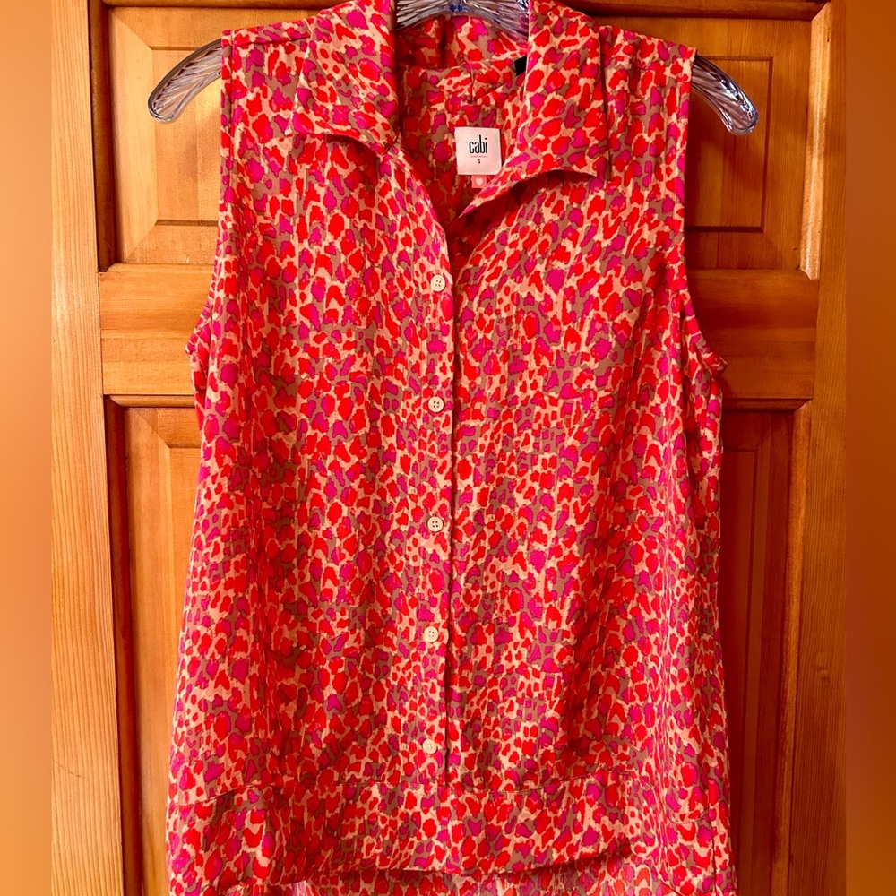 Cabi Heartbreaker Sleeveless Blouse Tank Size Small